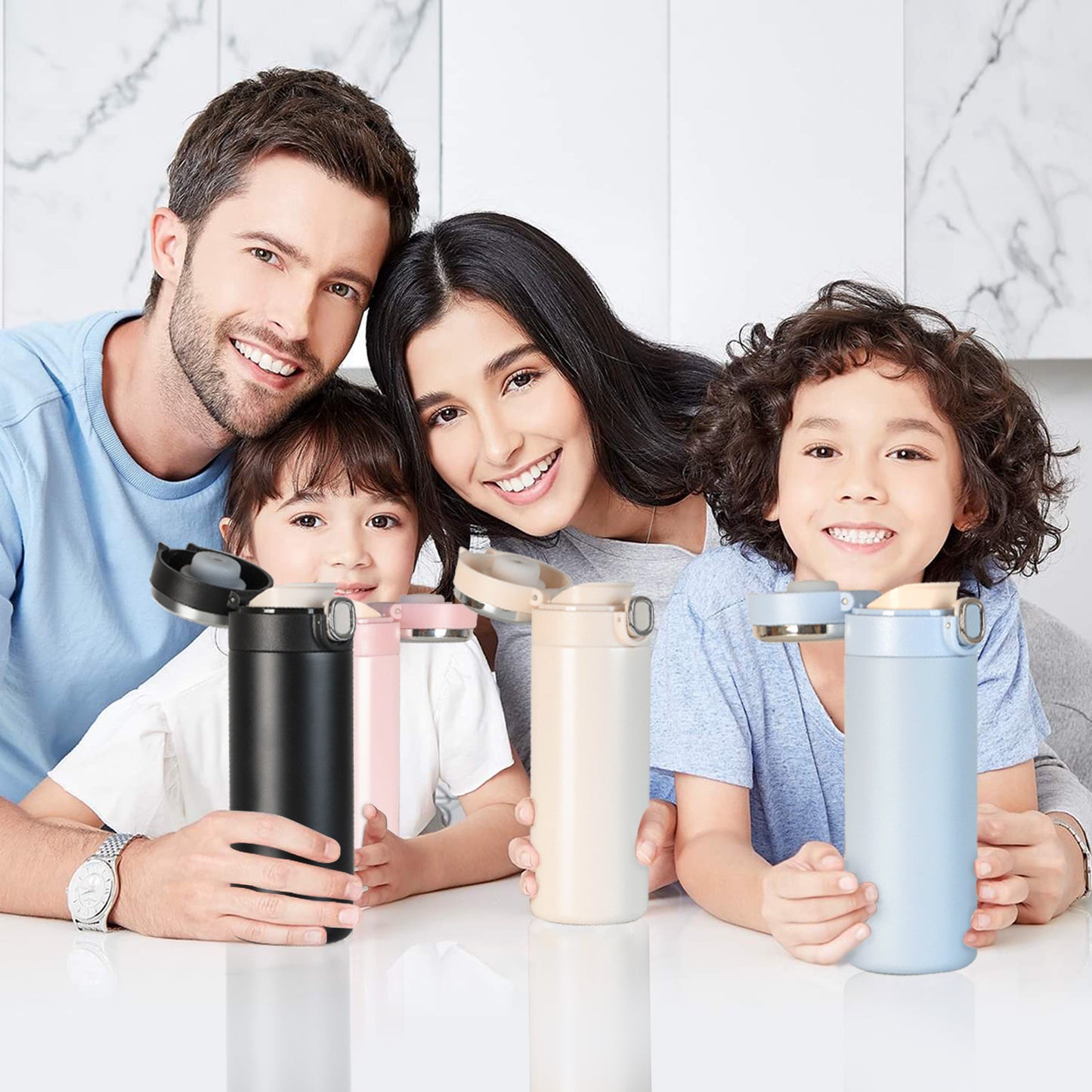 m MU Thermoflasche mit LED-Touchscreen zum Temperieren von 400 ml aus Edelstahl