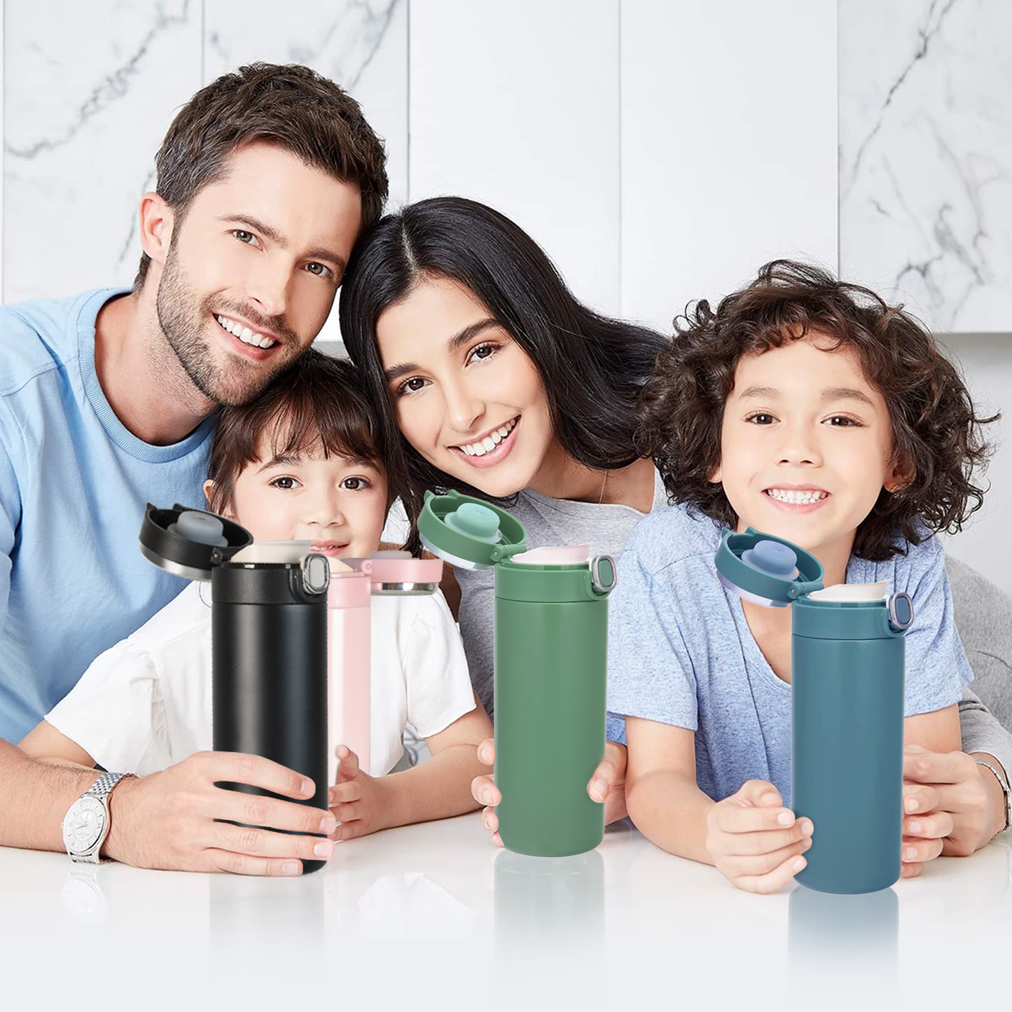 m MU Thermoflasche mit LED-Touchscreen zum Temperieren von 400 ml aus Edelstahl