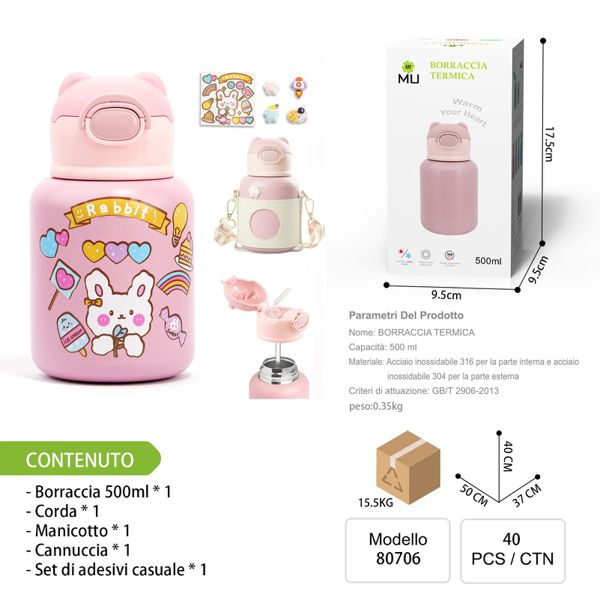 BORRACCIATERMICA 500ML ROSA