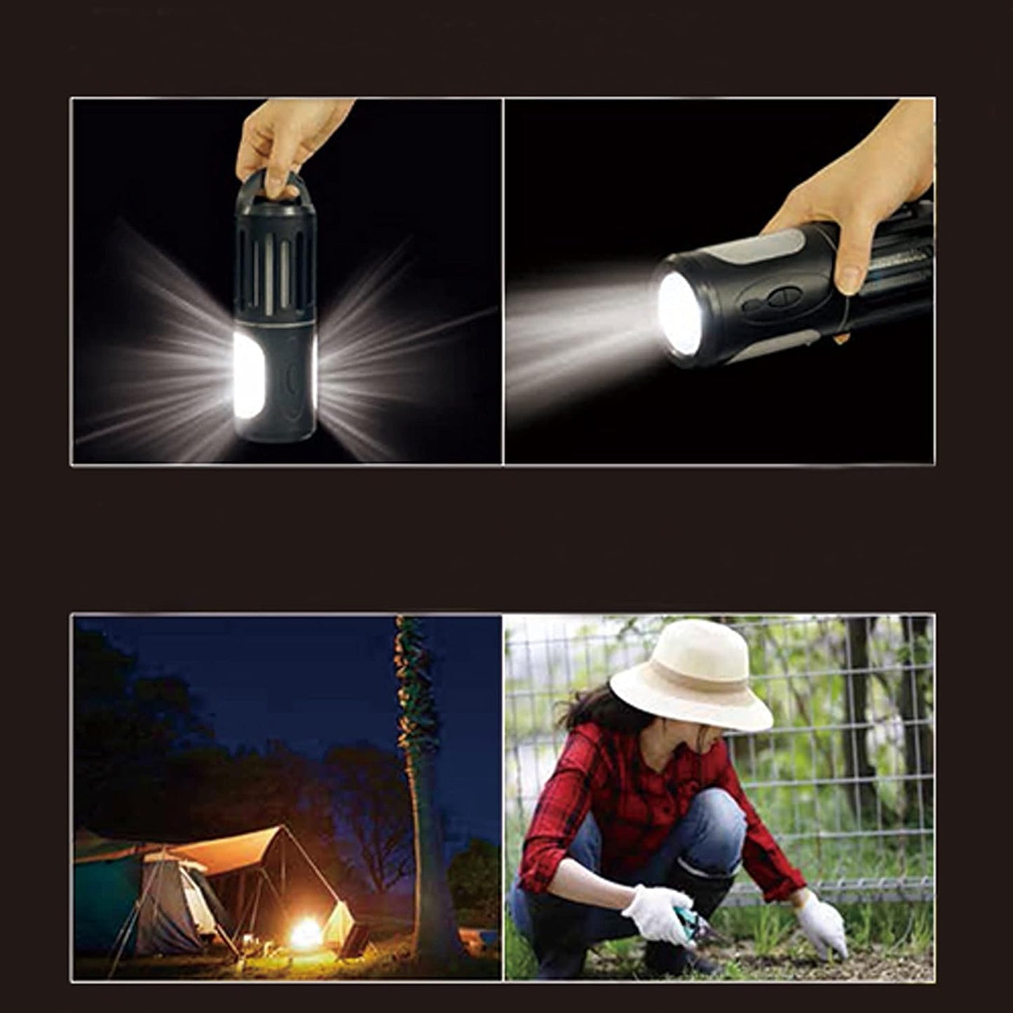 Tragbares wiederaufladbares elektrisches Moskitonetz, 2-in-1-Moskitonetz + Taschenlampe mit Haken, geeignet für Camping