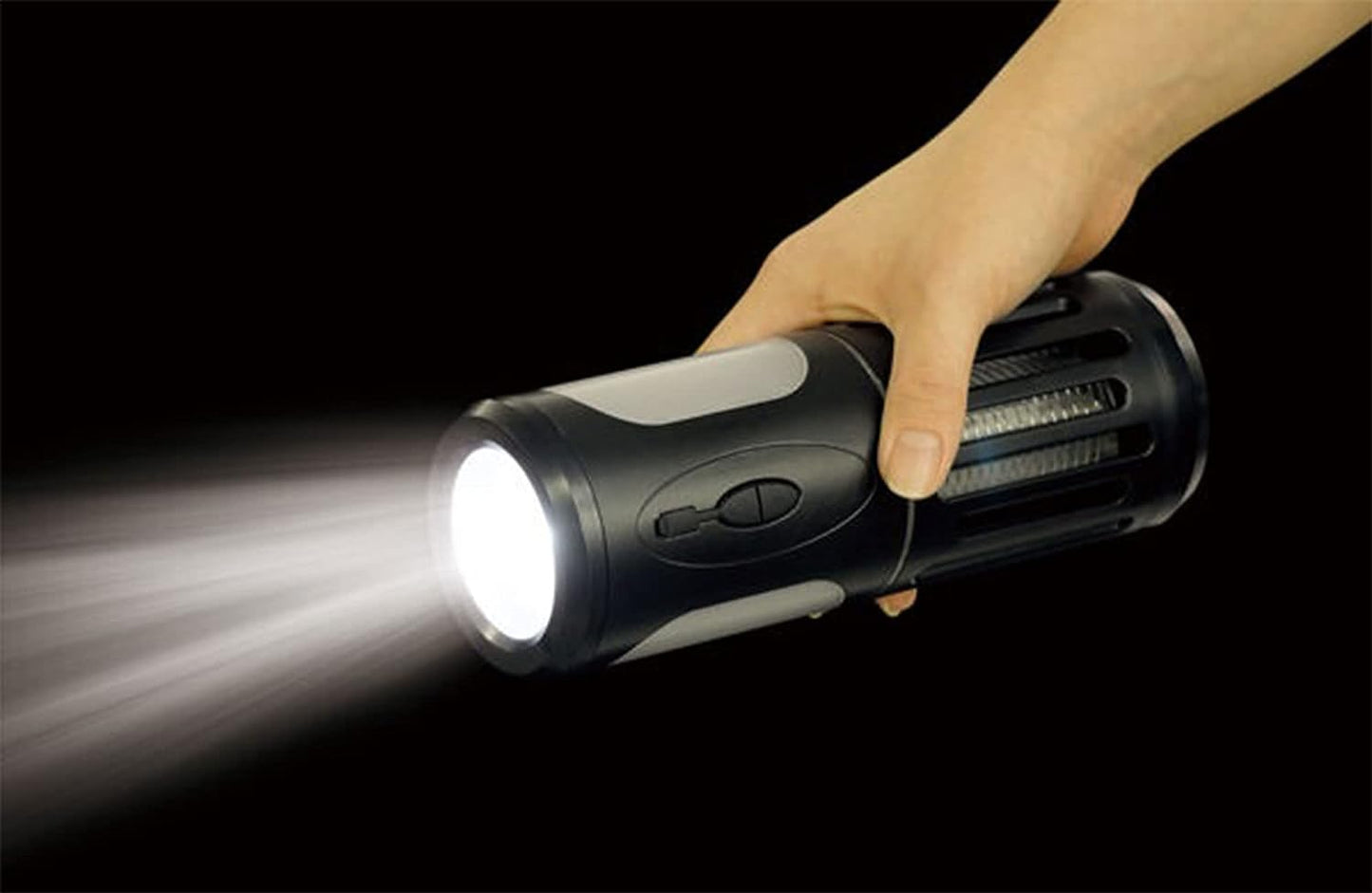 Tragbares wiederaufladbares elektrisches Moskitonetz, 2-in-1-Moskitonetz + Taschenlampe mit Haken, geeignet für Camping