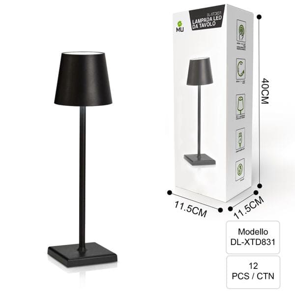 DL-XTD831 LAMPADA DA TAVOLO INFERRO NERO