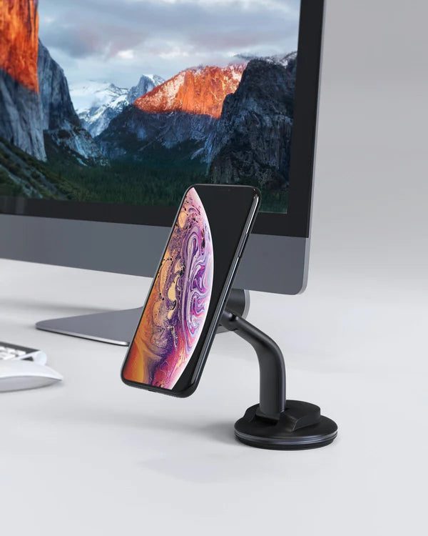 Aukey HD-C49 Supporto Porta Cellulare Magnetico per Auto Rotazione 360 Gradi per Cruscotto e Parabrezza