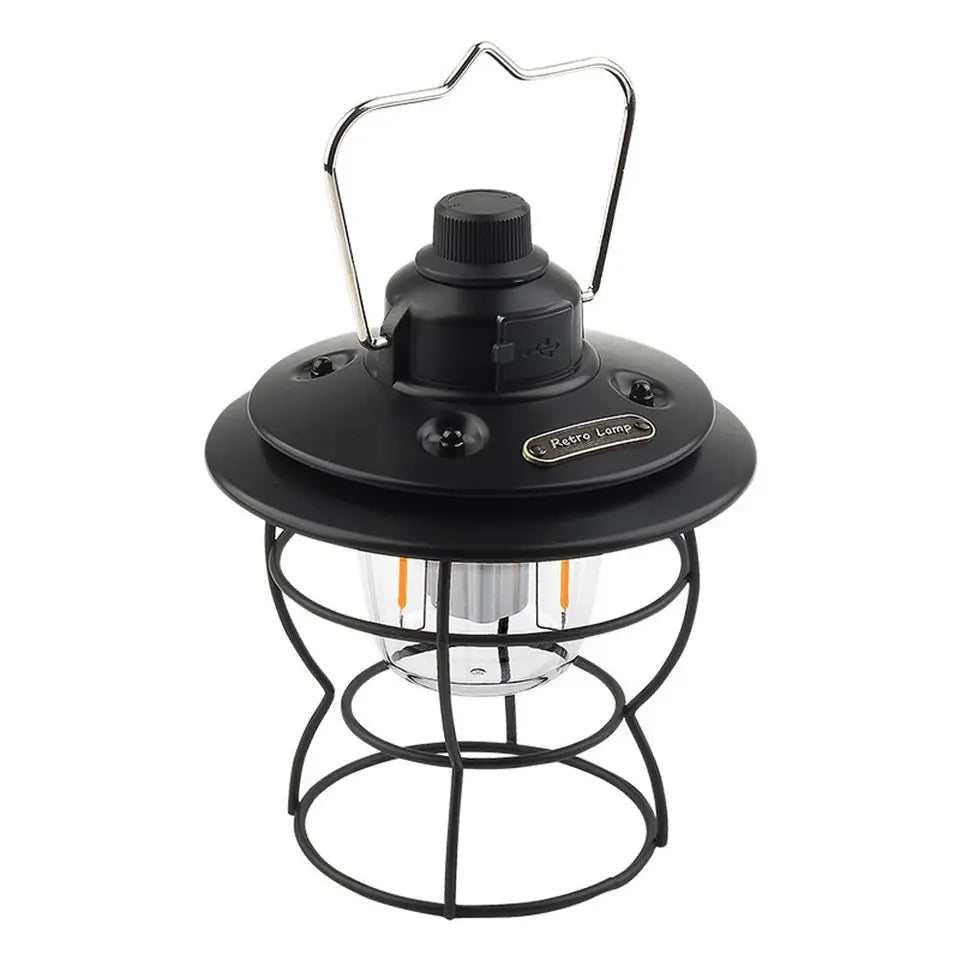 Lampada da Campeggio Ricaricabile Portatile a Luce Retrò 2700-6500K 4W Batteria al litio 18650 2000mAh (XQ-Y01)