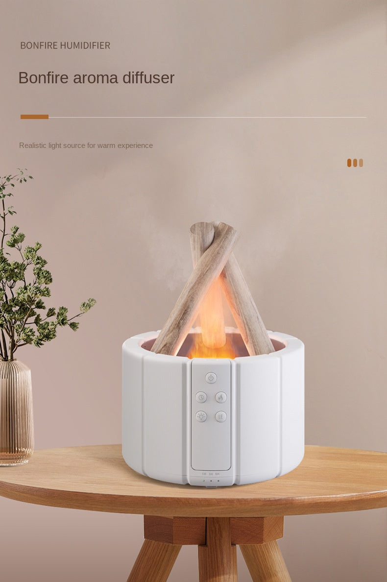 Aromadiffusor, Luftbefeuchter, ätherische Öle, Aromatherapie, Lagerfeuer, mit Fernbedienung und Timer