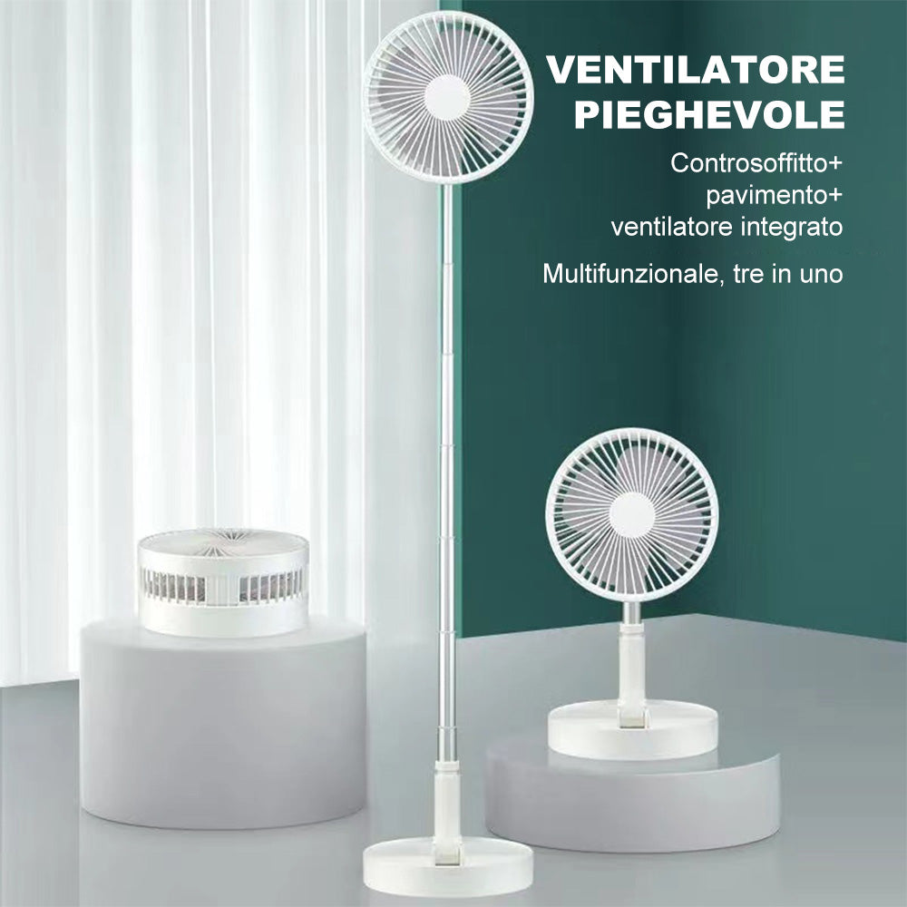 m Mu Tragbarer Ventilator, Reise-Tischventilator, höhenverstellbar, mit Fernbedienung