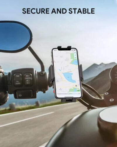 Aukey HD-C51 Mobile Phone Holder Support for Motorcycle Bike Universal Rotation 360 Stability
