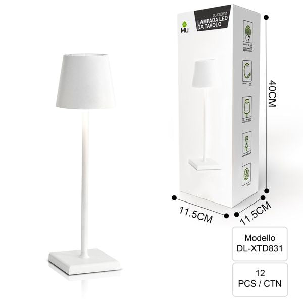 DL-XTD831 LAMPADA DA TAVOLO INFERRO BIANCO