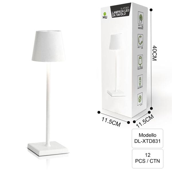 DL-XTD831 LAMPADA DA TAVOLO INFERRO BIANCO