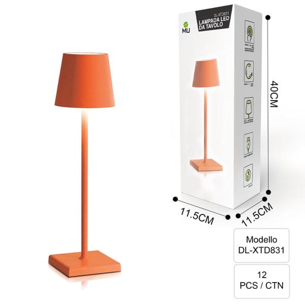DL-XTD831 LAMPADA DA TAVOLO INFERRO ARANCIONE