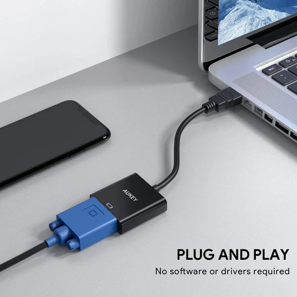 Aukey CB-V4 HDMI Male to VGA Female 1080P Converter Adapter Cable