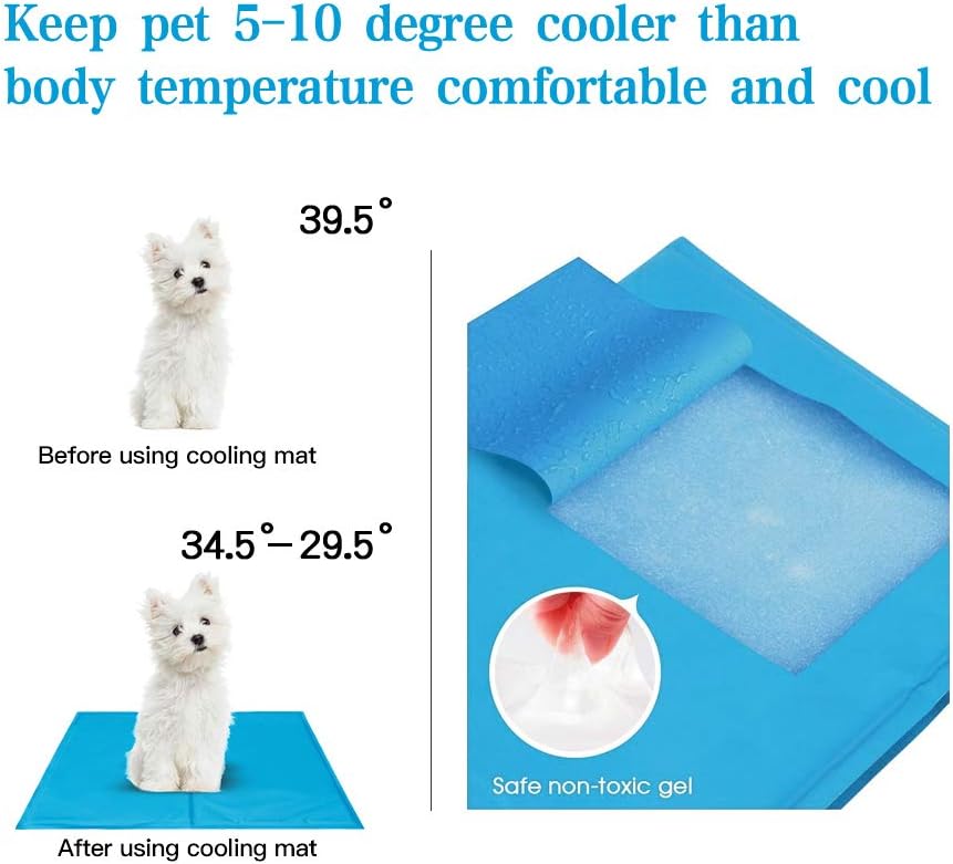 Seekavan Tappetino Rinfrescante Refrigerante per Cani e Gatti M L XL Gel Sicuro per gli Animali