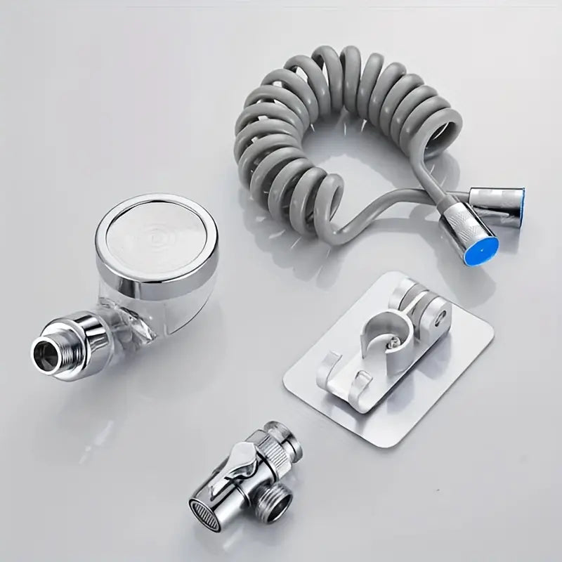 Shower Head Set, Sink Shower Head with Spiral Hose for Kitchen and Bathroom
