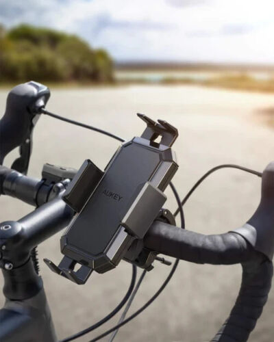 Aukey HD-C51 Mobile Phone Holder Support for Motorcycle Bike Universal Rotation 360 Stability