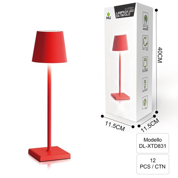DL-XTD831 LAMPADA DA TAVOLO INFERRO ROSA