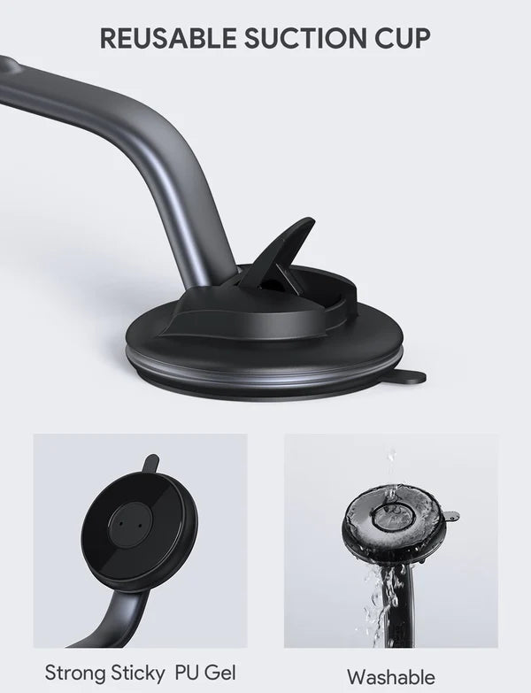 Aukey HD-C49 Supporto Porta Cellulare Magnetico per Auto Rotazione 360 Gradi per Cruscotto e Parabrezza