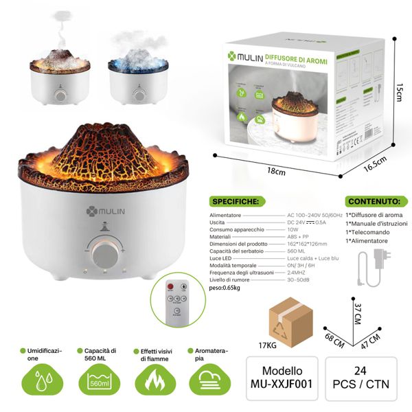 MU-XXJF001 DIFFUSORE DI AROMI 560ML