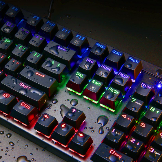Aukey KM-G6 Mechanical Gaming Keyboard RGB Backlit Keys Blue Switch - Italian Layout