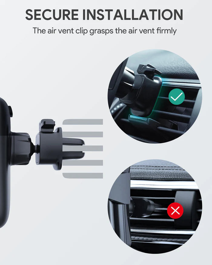Aukey HD-C58 Cell Phone Holder for Car 360 Degree Air Vents - New Updated Version