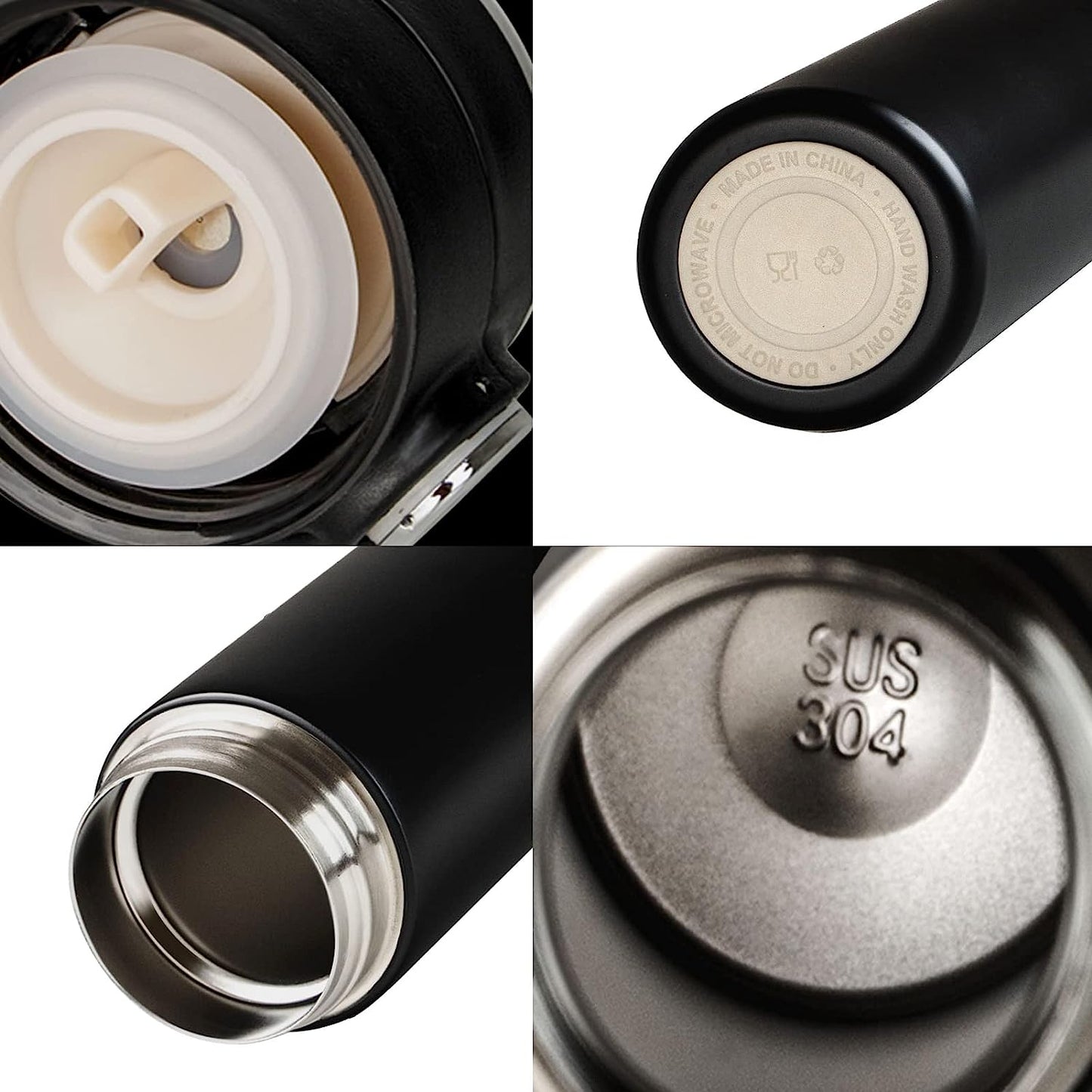 m MU Thermoflasche mit LED-Touchscreen zum Temperieren von 400 ml aus Edelstahl