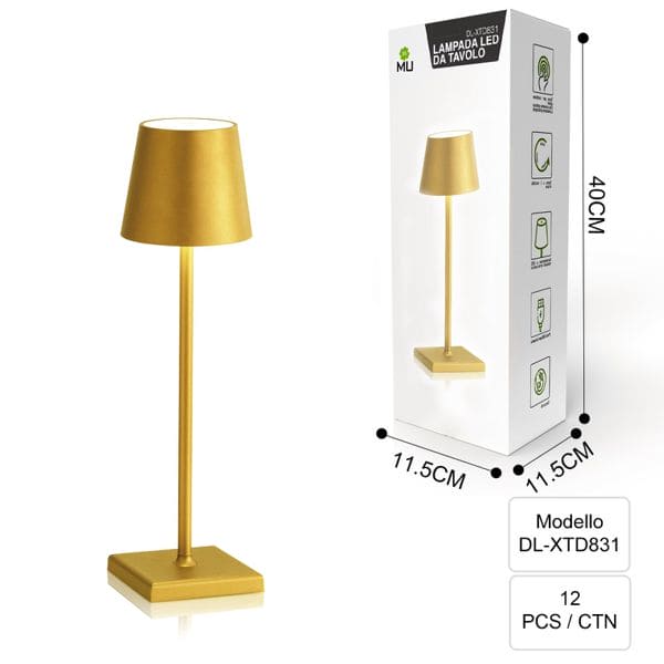 DL-XTD831 LAMPADA DA TAVOLO INFERRO ORO