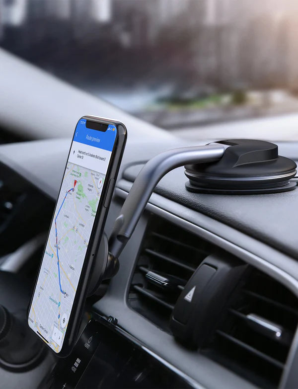 Aukey HD-C49 Supporto Porta Cellulare Magnetico per Auto Rotazione 360 Gradi per Cruscotto e Parabrezza