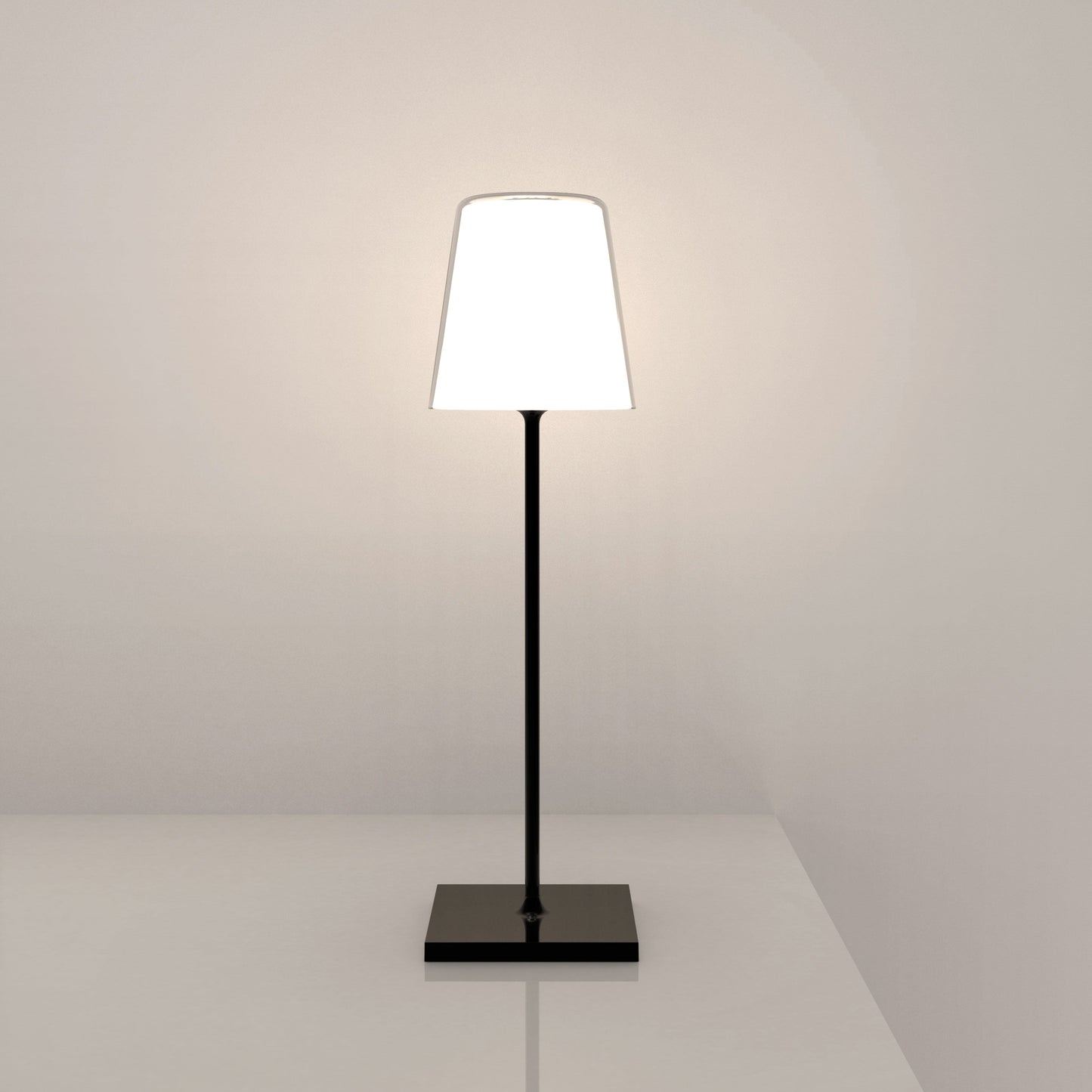 Palmina Lampada 710 NERO Touch Cordless - Lampada LED RGB interno e esterno, ABS+metallo, Ricaricabile USB, Portatile, Testa staccabile, 2600mAh, Lungo Durata, RGB luce fredda e calda