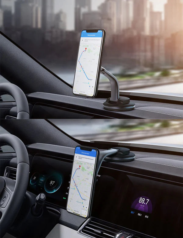 Aukey HD-C49 Supporto Porta Cellulare Magnetico per Auto Rotazione 360 Gradi per Cruscotto e Parabrezza