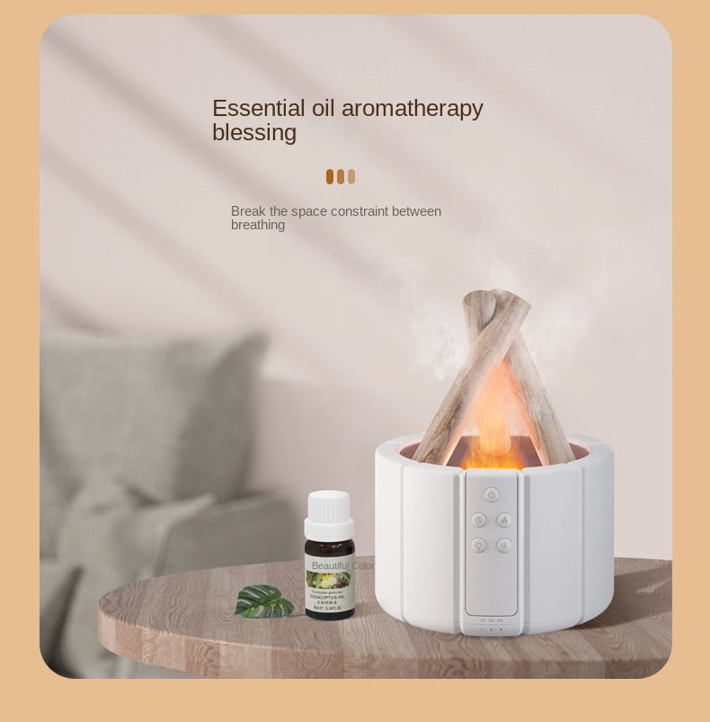 Aromadiffusor, Luftbefeuchter, ätherische Öle, Aromatherapie, Lagerfeuer, mit Fernbedienung und Timer