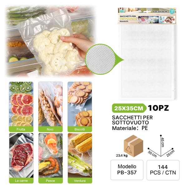 MU SACCHETTI PER SOTTOVUTO 25*35CM 10PZ/PAC