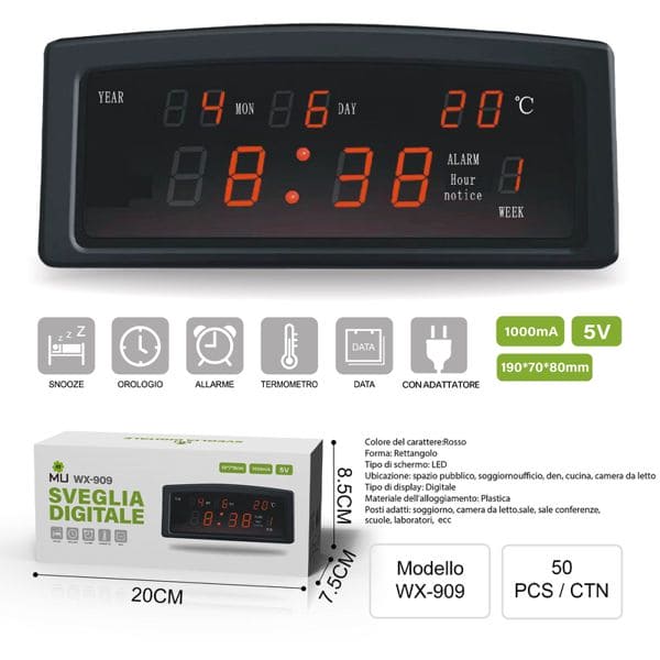 WX-909 MU SVEGLIA DIGITALE