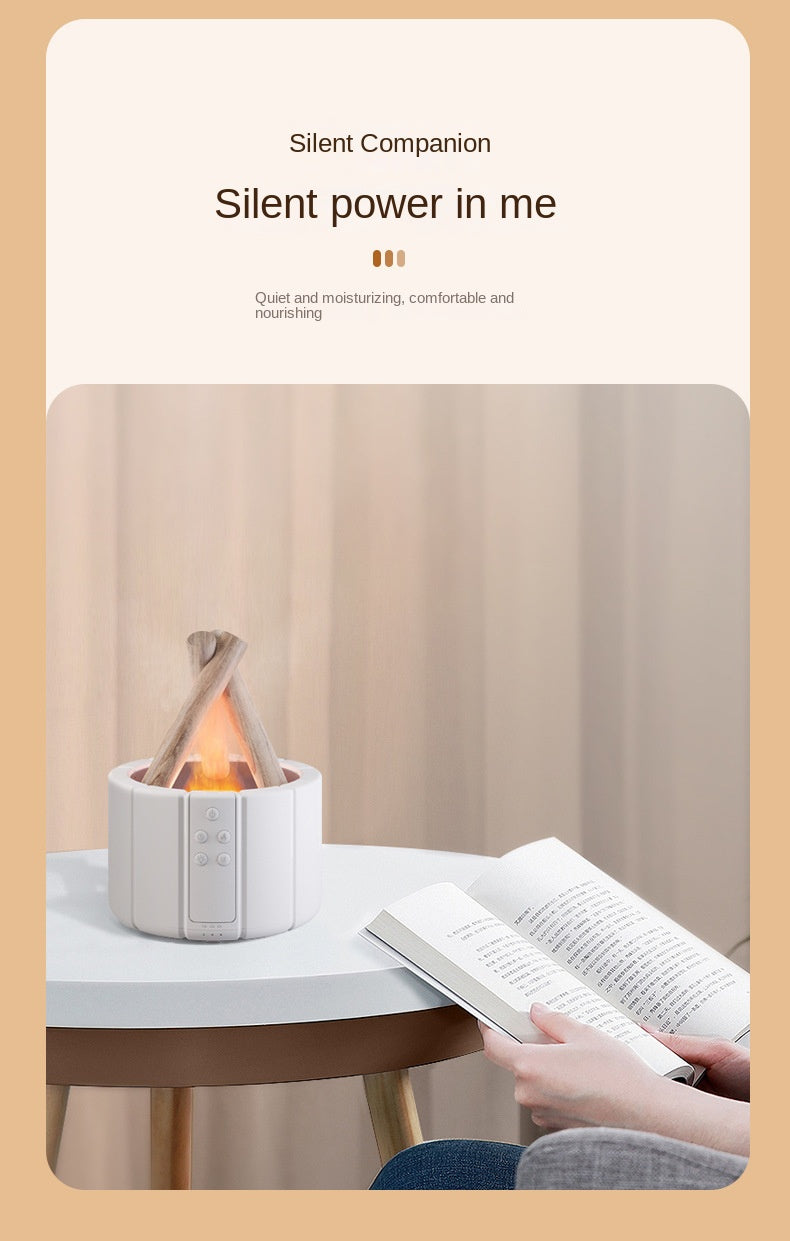 Aromadiffusor, Luftbefeuchter, ätherische Öle, Aromatherapie, Lagerfeuer, mit Fernbedienung und Timer