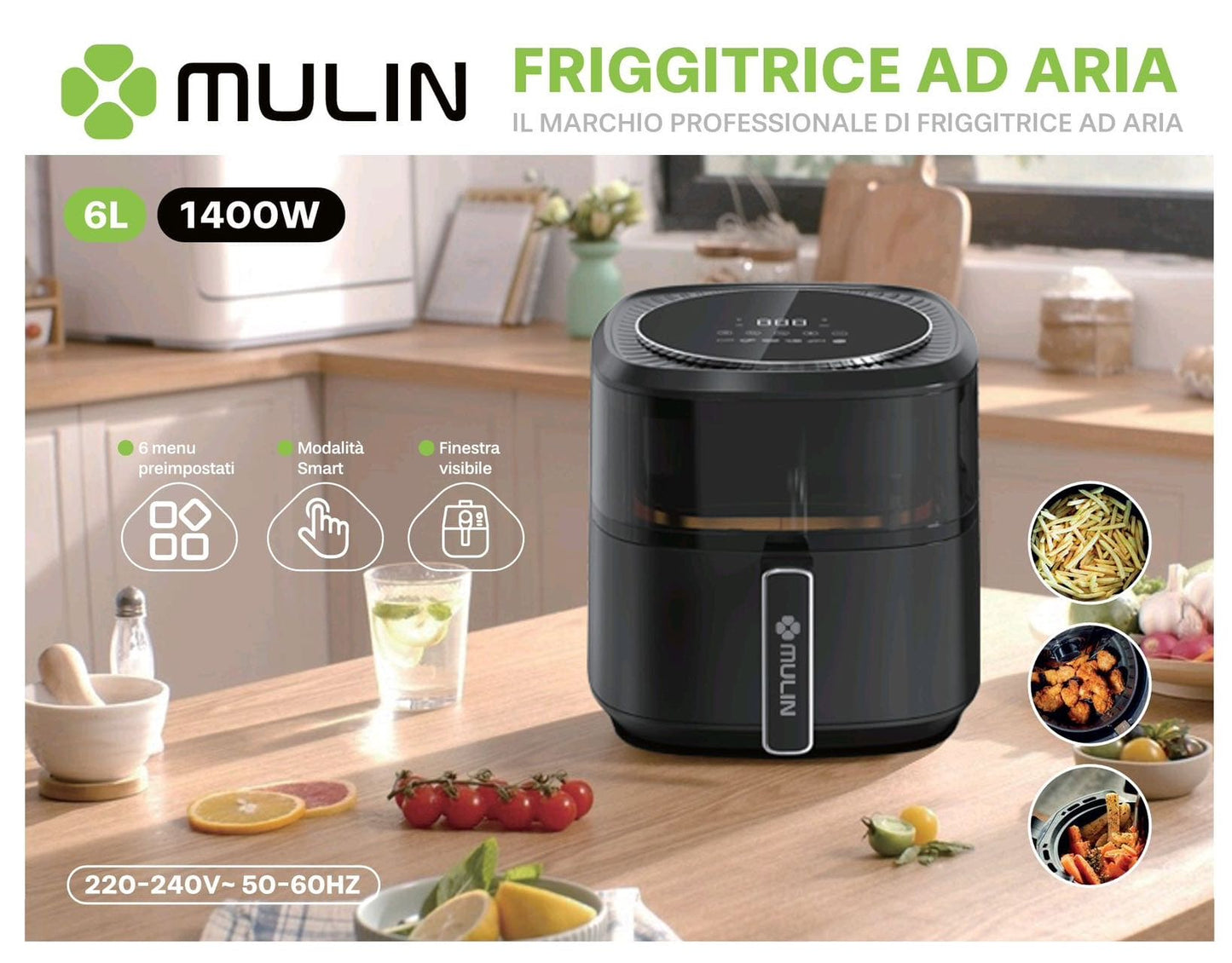 NDY-AF532R Friggitrice ad Aria 6L
