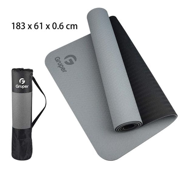 Yoga-Pilates-Gymnastikmatte, 183 x 61 x 0,6 cm, doppelte rutschfeste Oberfläche