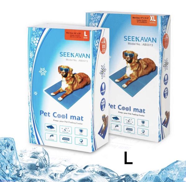 Seekavan Tappetino Rinfrescante Refrigerante per Cani e Gatti M L XL Gel Sicuro per gli Animali