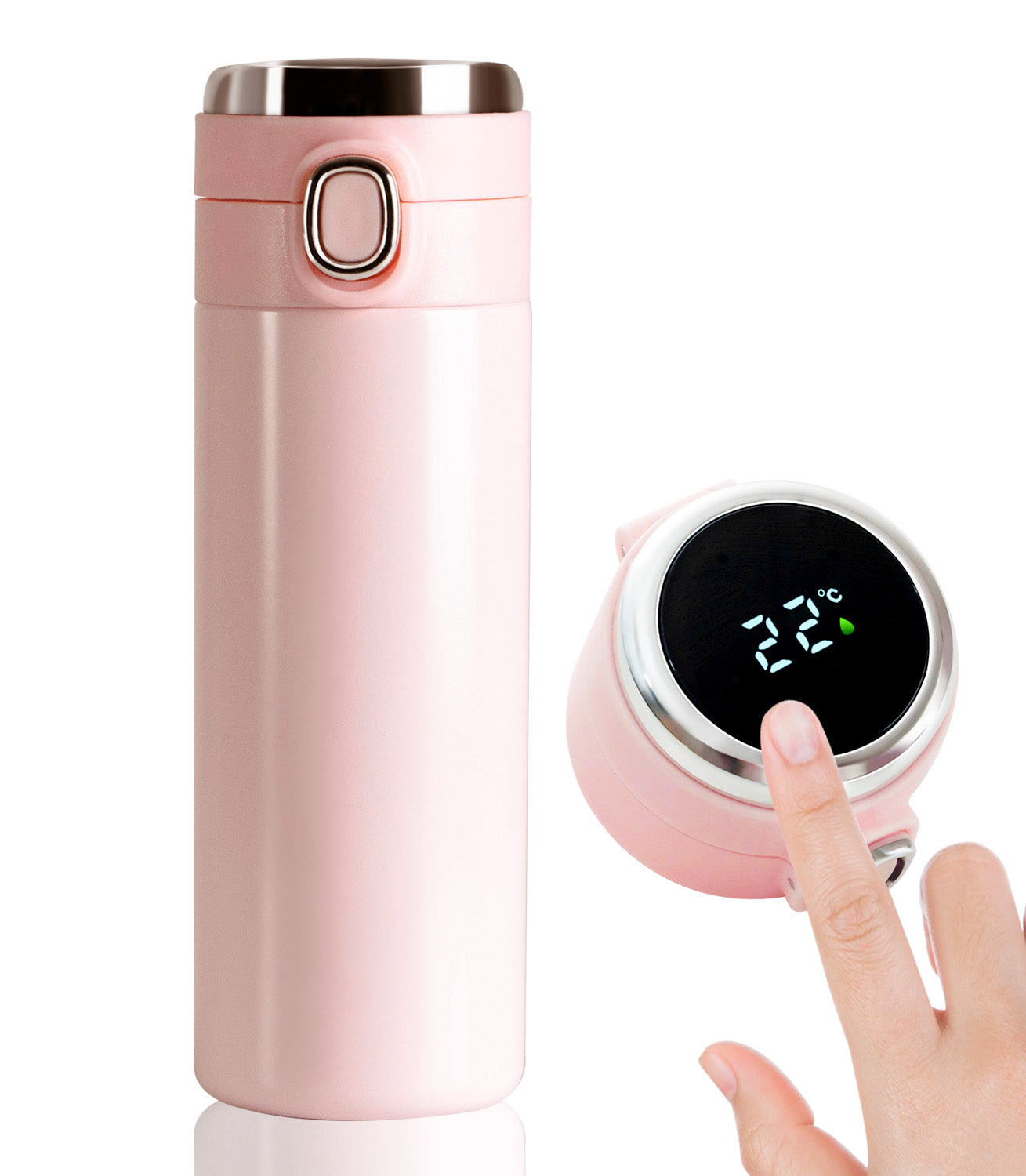 m MU Thermoflasche mit LED-Touchscreen zum Temperieren von 400 ml aus Edelstahl