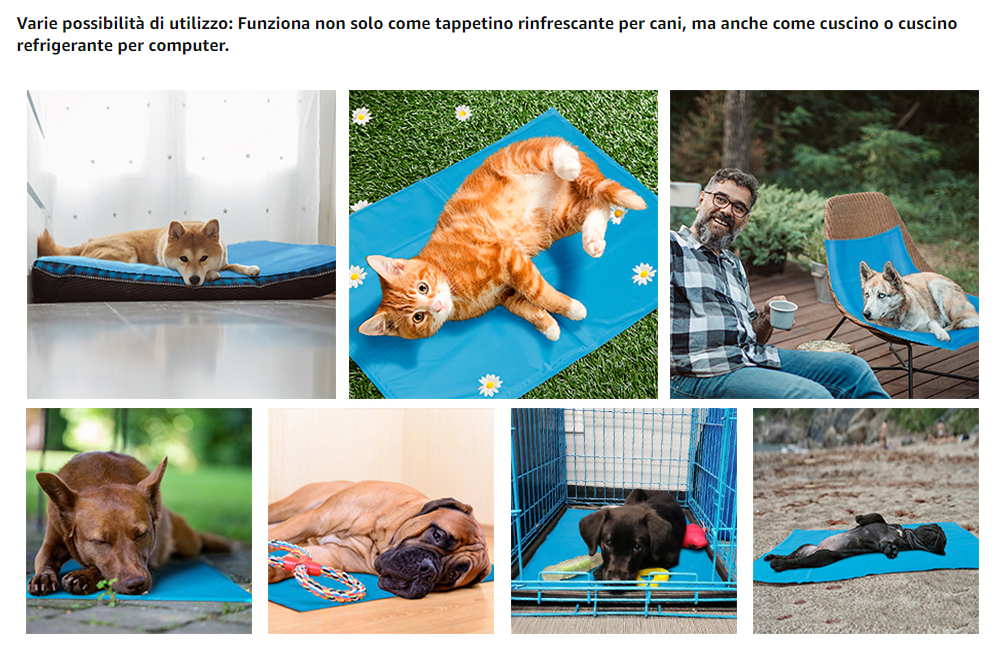 Seekavan Tappetino Rinfrescante Refrigerante per Cani e Gatti M L XL Gel Sicuro per gli Animali