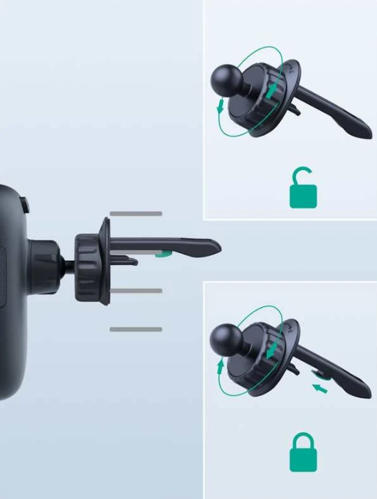 Aukey HD-C58 Cell Phone Holder for Car 360 Degree Air Vents - New Updated Version