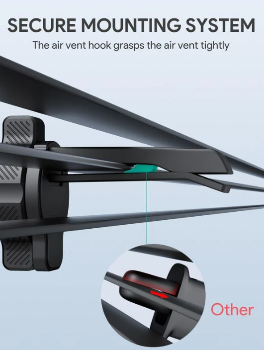 Aukey HD-C58 Cell Phone Holder for Car 360 Degree Air Vents - New Updated Version