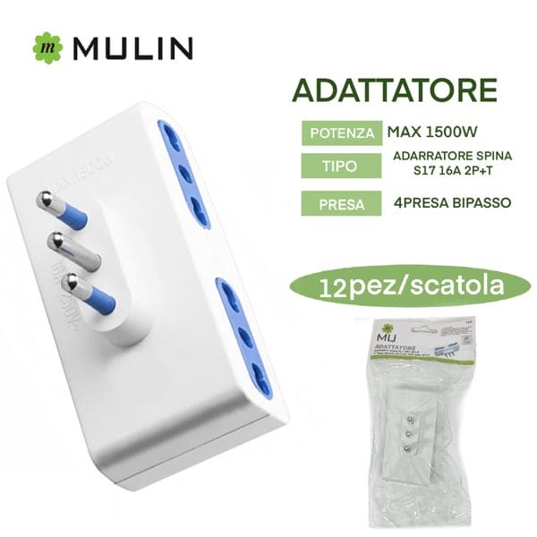 ADATTATORE DI 16A 4 PRESE