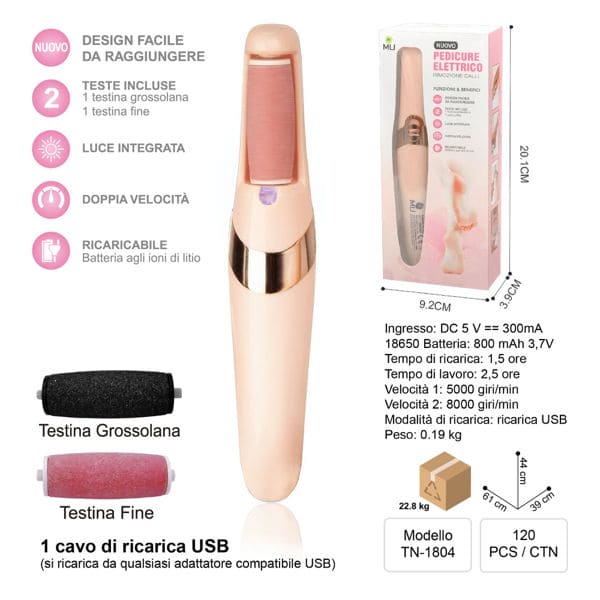 TN-1804 NUOVO PEDICURE ELETTRICO