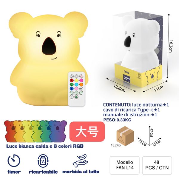 FAN-L1411 LUCE NOTTURANA TOUCH CHAD