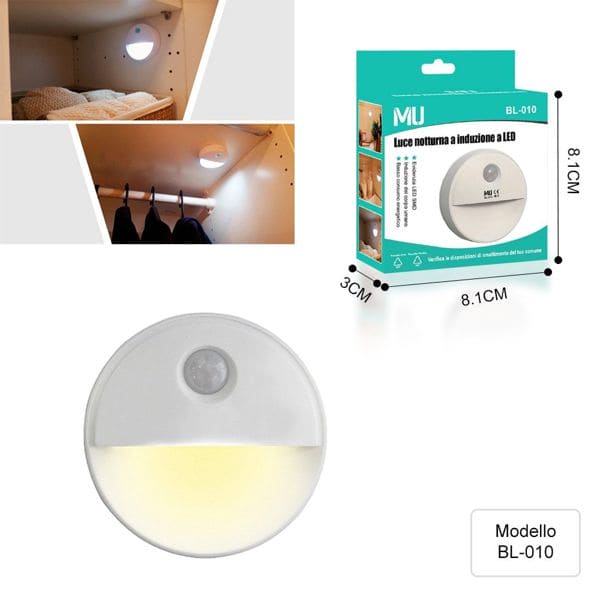 BL-010 LED LUCE NOTTURNA A INDUZIONE ALED