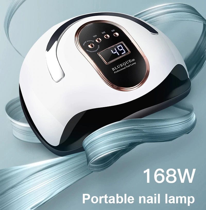 MU Lampada Unghie UV LED,168W Professionale Lampada UV LED Unghie,Sensore Di Avvio Automatico con La Possibilità di Lmpostare 4 Timer 10/30/60/99S,per Casa e Salone
