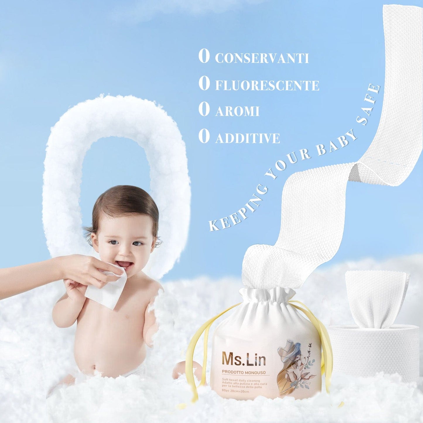 Disposable Cloth Towels, Pure Cotton Dry Wipes, Multipurpose Cotton Towels for Skin Care | 80Pcs DISCOUNT