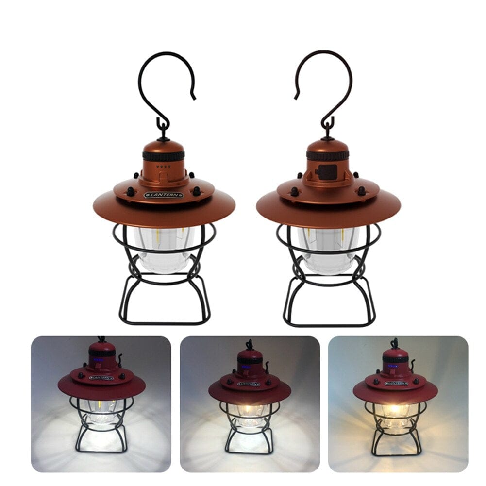 Lampada da Campeggio Ricaricabile Portatile a Luce Retrò 2700-6500K 4W Batteria al litio 18650 2000mAh (MY-88075)