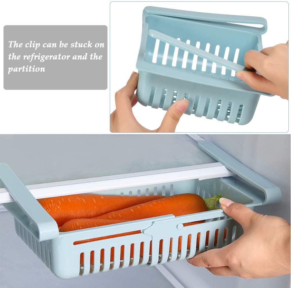 4 pcs Fridge Organizer Drawers, Space Saver, Fridge Tidy, Food Shelf, Storage Baskets…Discount