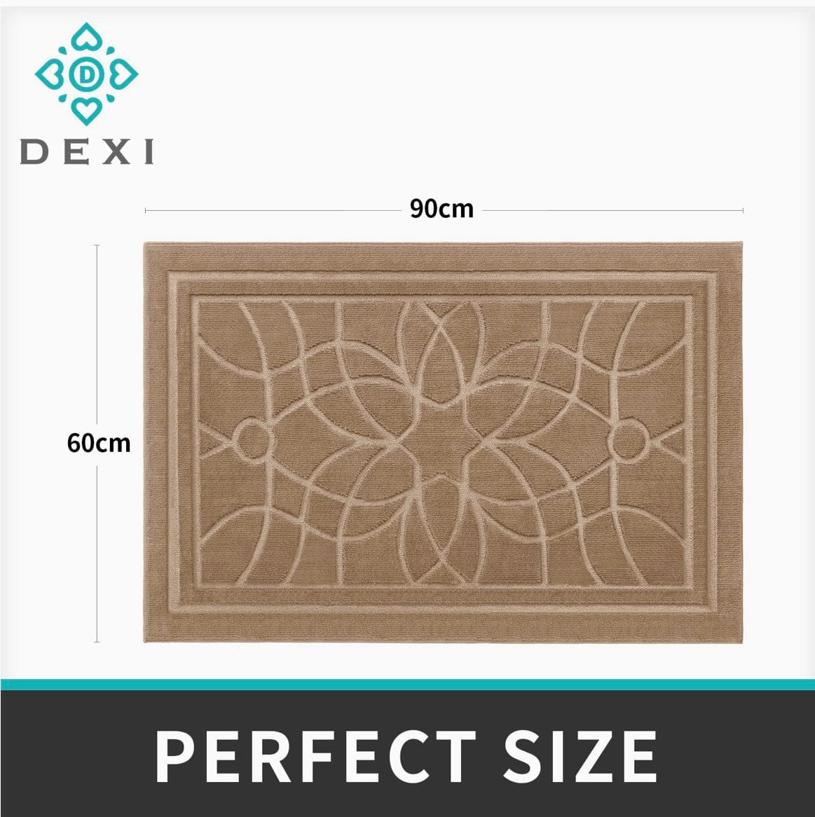 Super absorbierende Matte für geschützte Innen- und Außenbereiche, Beige