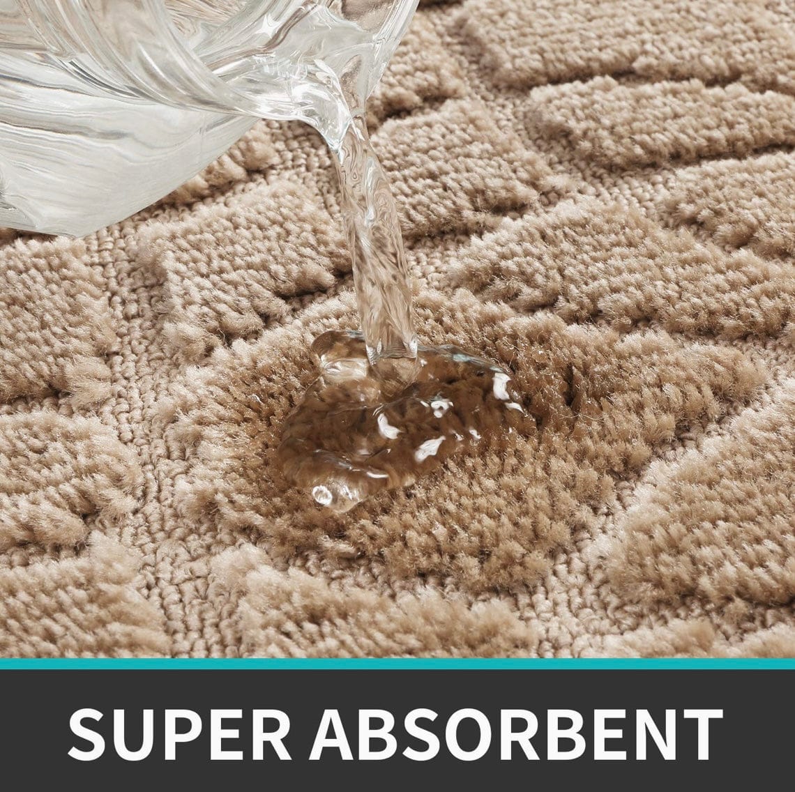 Super absorbierende Matte für geschützte Innen- und Außenbereiche, Beige