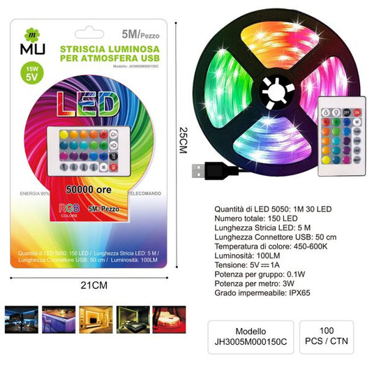 MU 5V 5M RGB STRISCIA
